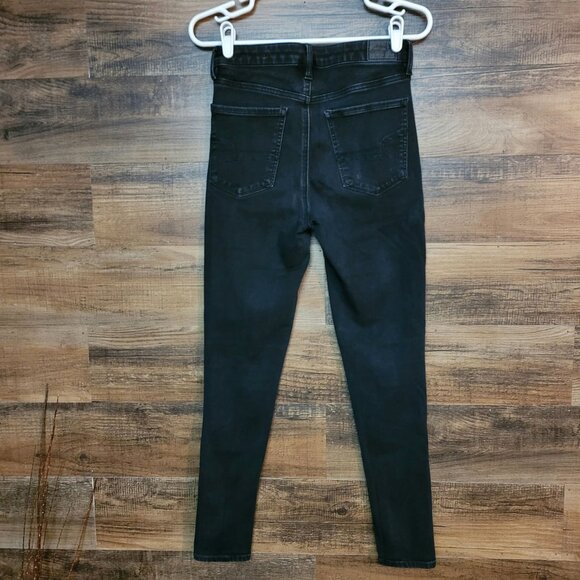 American Eagle Jeans 6 R 360 Next Level Stretch Super Hi Rise Jegging Black - Picture 2 of 11